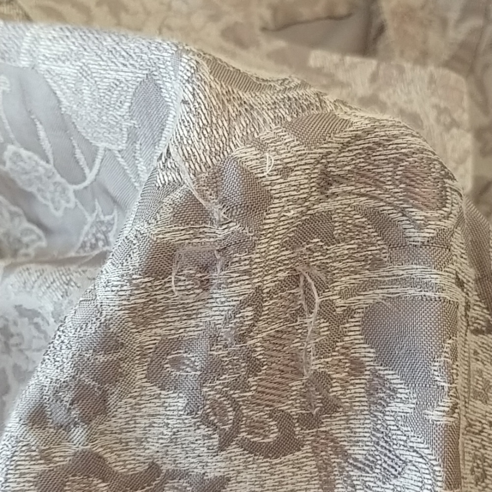 Chico's Formal Gray Button Down Brocade Jacket - image 5